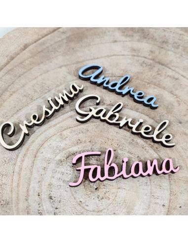 Segnaposto nomi personalizzati in legno