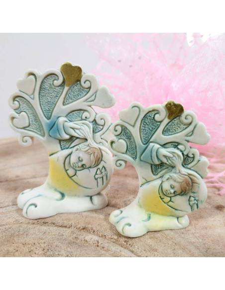 Bomboniere Battesimo bimba fonte battesimale con albero della vita| Sindy Bomboniere