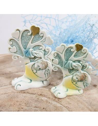 Bomboniere Battesimo albero della vita maschio immagine sacra