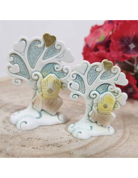 Bomboniere Cresima albero della vita cuore immagine sacra