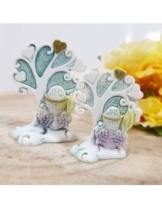 Bomboniere Comunione albero della vita cuori oro e bianchi| Sindy Bomboniere