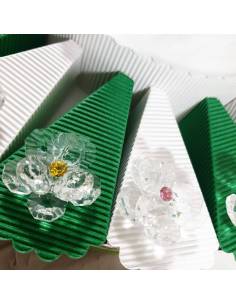 Torta bomboniera Comunione Swarovsky Fiori in cristallo 2