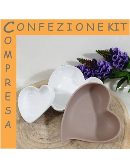 Tre coppette Claraluna bomboniera antipastiere per happy hour amici