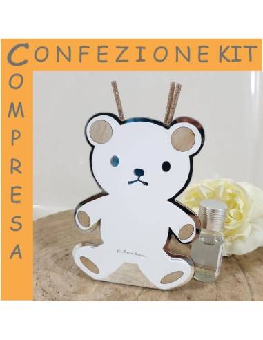 Profumatore Bomboniera Claraluna orsetto per festeggiamenti e ambienti