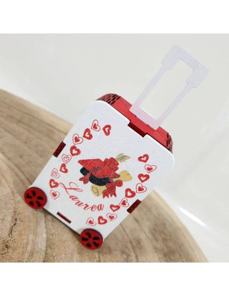 Bomboniera scatoline portaconfetti laurea tema viaggio bagaglio turismo