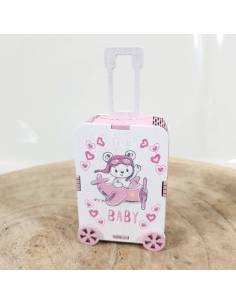 Scatoline portaconfetti nascita bimba viaggio orsetto aeroplanino