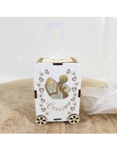 Scatolina portaconfetti Cresima valigia immagine sacra