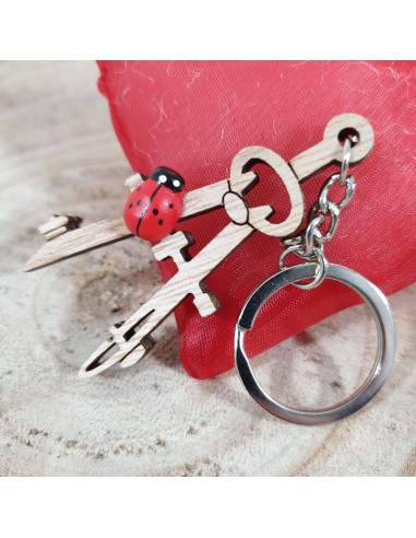 Bomboniere laurea ingegneria compasso portachiavi in legno