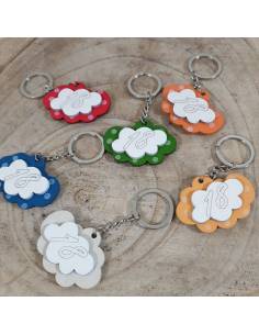 Bomboniere diciottesimo portachiavi nuvoletta colorata 18