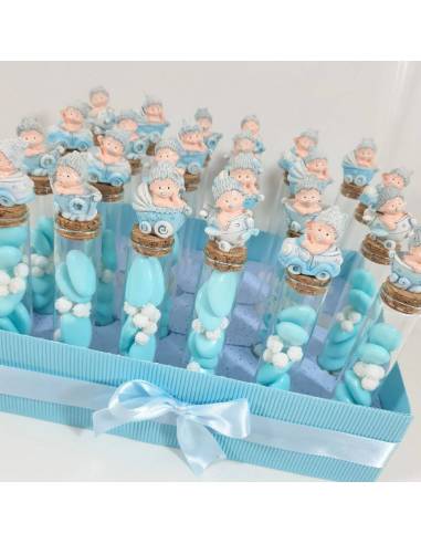 Portaconfetti nascita bimbo su provetta tutto compreso