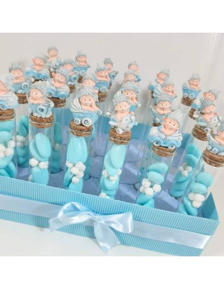 Portaconfetti nascita bimbo su provetta tutto compreso