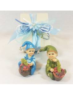 BOMBONIERE FOLLETTI CAMPANELLINO NASCITA BATTESIMO COMUNIONE CRESIMA COMPLEANNO