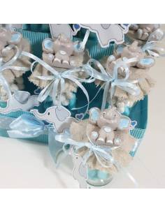 Vasetti in vetro portaconfetti elefantini bimbo 2