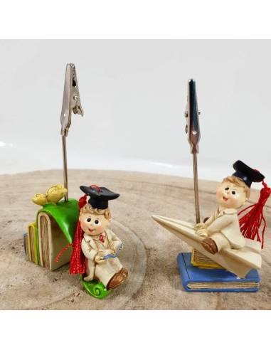 Bomboniere laurea portafoto laureato con nappina rossa