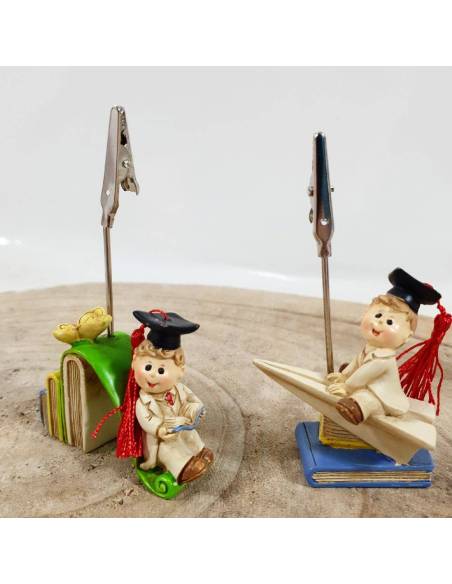 Bomboniere laurea portafoto laureato con nappina rossa