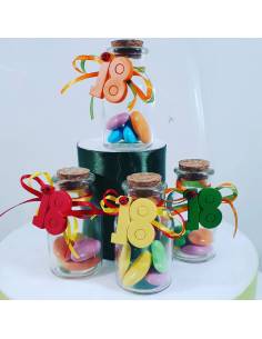 Bomboniere 18 anni vasetti bottiglia tappo in sughero