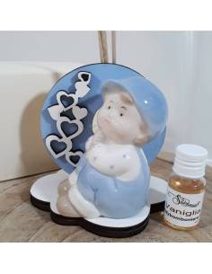 Bomboniere Battesimo profumatore bimbo porcellana