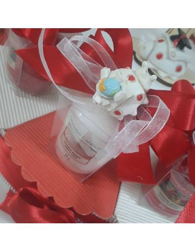 Candele bomboniere laurea torta completa di coccinelle