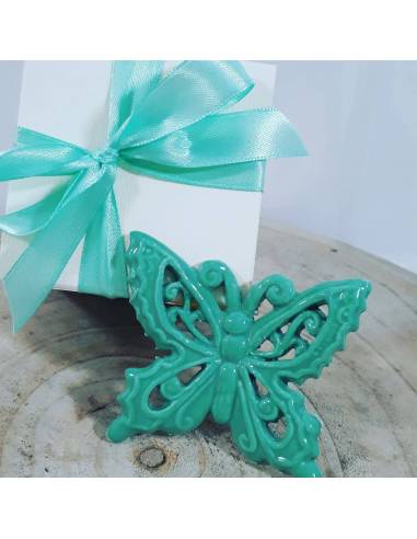 Farfalle da appendere al muro in ceramica tiffany