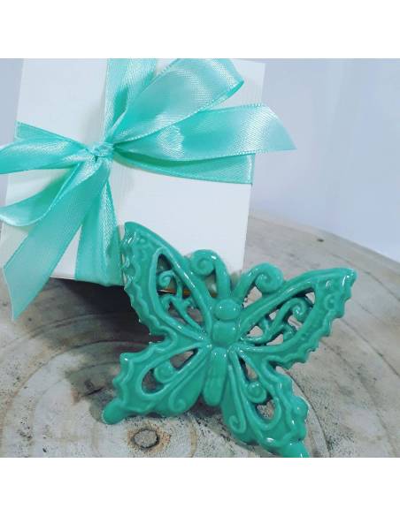 Farfalle da appendere al muro in ceramica tiffany