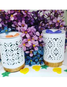 Candele Bomboniera bruciatore traforato in ceramica