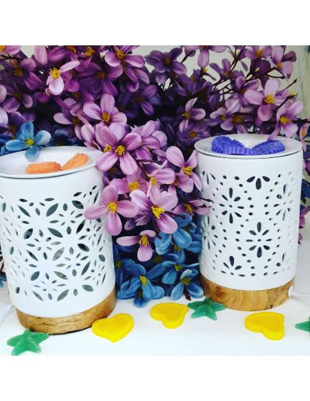 Candele Bomboniera bruciatore traforato in ceramica