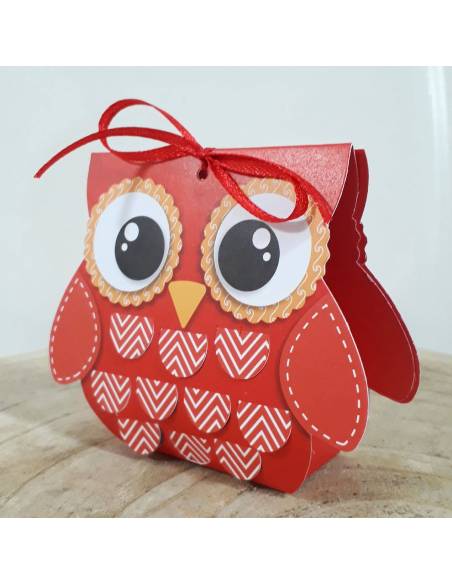 Scatoline portaconfetti laurea gufetto rosso nastrino incluso