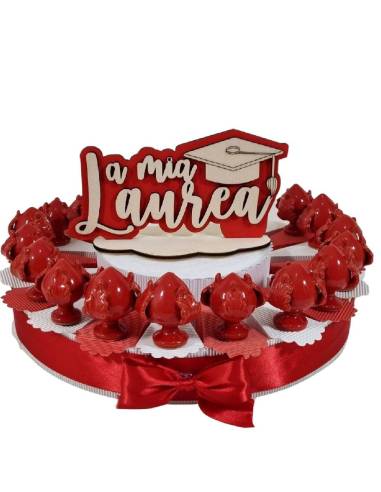 Torta bomboniere laurea pumo pugliese rosso| Sindy Bomboniere