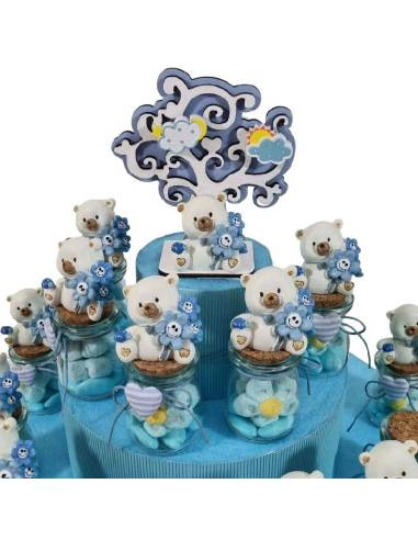 Vasetti portaconfetti per Battesimo bambino orsetto