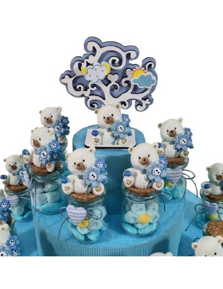 Vasetti portaconfetti per Battesimo bambino orsetto