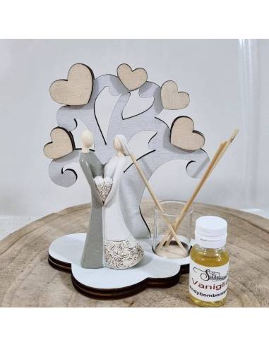 Bomboniere matrimonio albero della vita innamorati profumatore