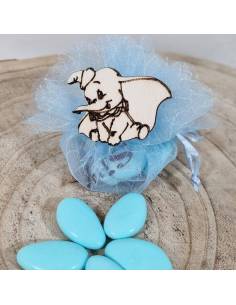 Applicazioni in legno per bomboniere elefante Dumbo