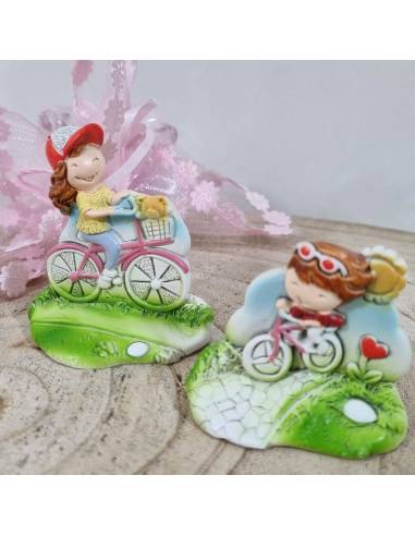 Bomboniere fai da te tema ciclismo bambina in bicicletta