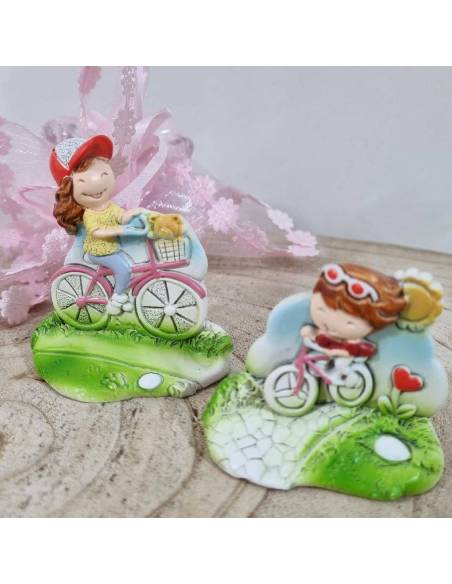 Bomboniere fai da te tema ciclismo bambina in bicicletta