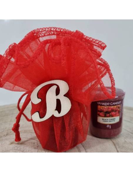 Candele bomboniere laurea personalizzate iniziale nome in legno