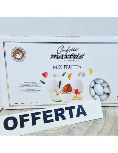 Confetti alla fruttua Maxtris bianchi ciocomandorla| Sindy Bomboniere