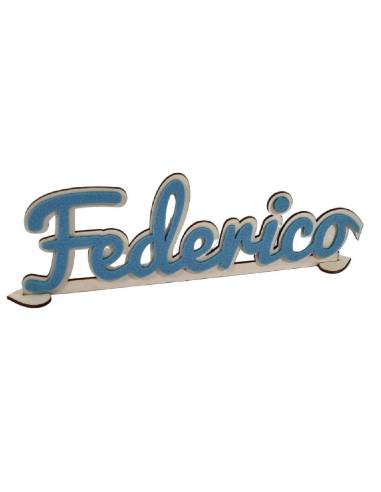 Nome in legno personalizzato nome celeste