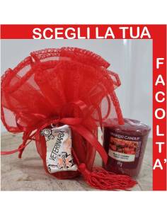 Bomboniere candele laurea pergamena targhetta incisa per ogni facoltà