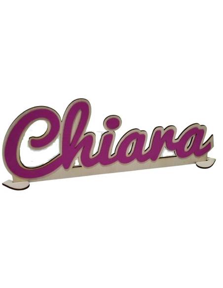 Nomi in legno personalizzati rosa