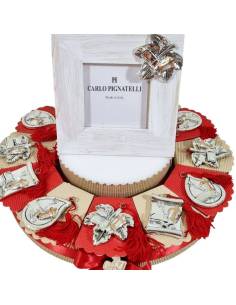 Torta di bomboniere Cresima icona sacra e portafoto Carlo Pignatelli
