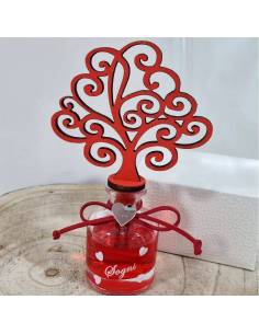 Bomboniera profumatore albero della vita rosso gioia amore e sogni