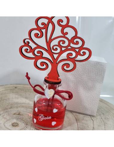 Bomboniera profumatore albero della vita rosso gioia amore e sogni| Sindy Bomboniere