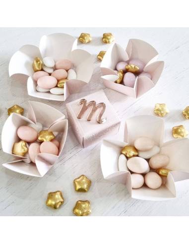 Scatoline portaconfetti personalizzate lettera plexiglas