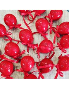 Palloncini ceramica da appendere a muro rossi bomboniere Cresima