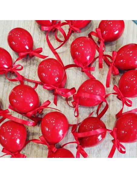 Palloncini ceramica da appendere a muro rossi bomboniere Cresima