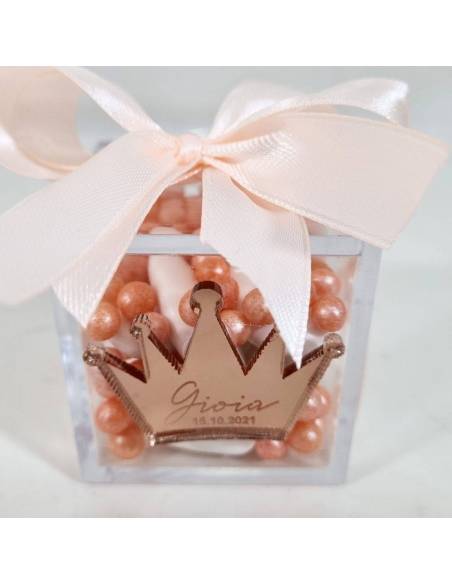 Scatoline portaconfetti personalizzate corona principessa| Sindy Bomboniere