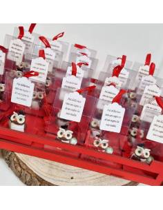 Bomboniere laurea gufetti con cestino sacchetti e confetti