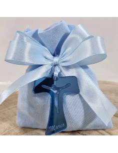 Sacchetti Comunione maschio Tau personalizzati