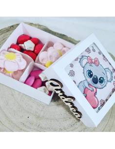 Scatoline portaconfetti bimba koala nome personalizzato