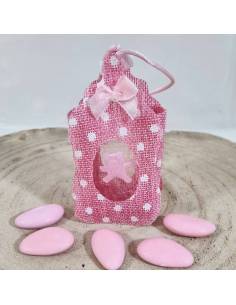 Portaconfetti nascita bimba biberon orsetto rosa centrale